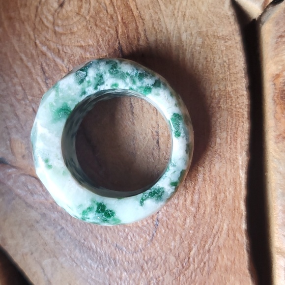 New Faceted Natural Moss Agate Ring. - Picture 6 of 16